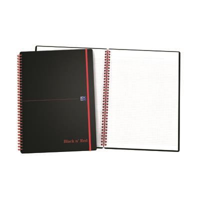 SPIRAL NOTEBOOK: OXFORD BLACK& RED A4 70 PAGES 90G GRAPH PAPER5X5 PP