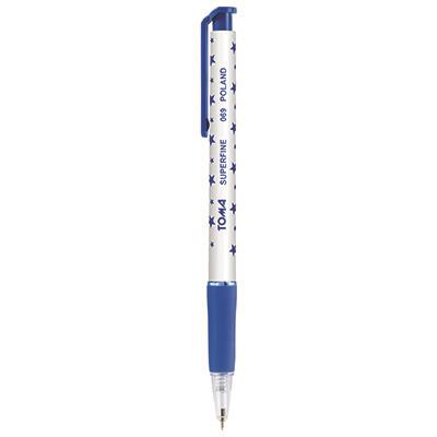 ballpoint pen: SUPERFINE AUTOMAT star pattern â blue