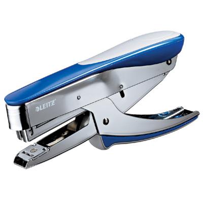 Stapler: plier, top-loading 24/6 metallic blue