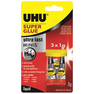 Glue: UHU Super minis 3x1g