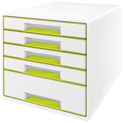 5-drawer cabinet Leitz WOW, pearl white/green