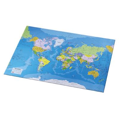 Desk pad with a map of the world 400 x 530 mm