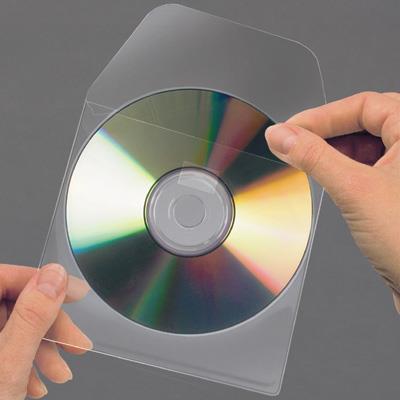 10 PCS/PKG Self-adhesive CD pocket with flap