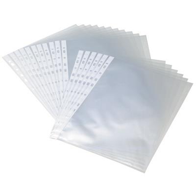 PACKAGE of 100 pcs GLASS CLEAR PUNCHED POCKET A4 PP