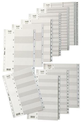 NUMERIC PRINTABLE INDEXES: A4 PP WHITE 1-6