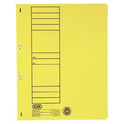 Hole-punched folder: ELBA A4, yellow