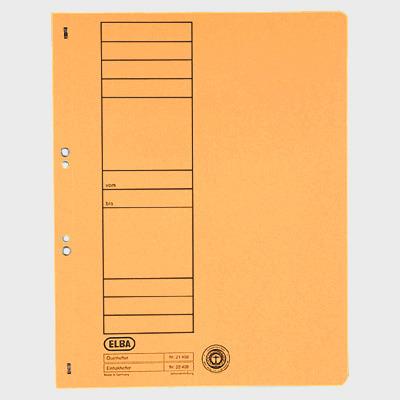 Hole-punched folder: ELBA A4, orange