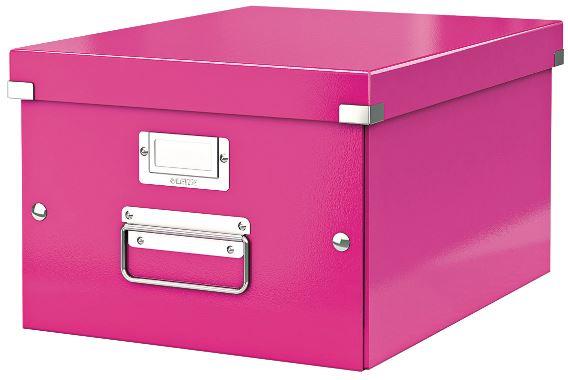 Storage and transportation box: Leitz C&S, small size, WOW pink