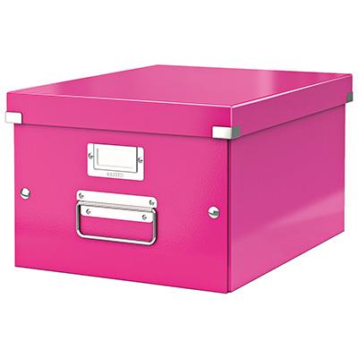 Storage and transportation box: Leitz C&S, medium size, WOW pink