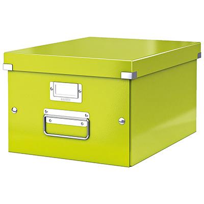 Storage and transportation box: Leitz C&S, medium size, WOW green