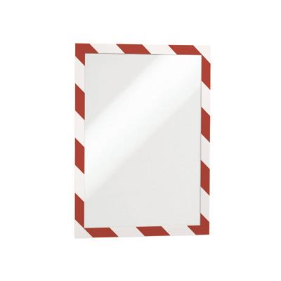 DURAFRAME SECURITY A4 â two-coloured, self-adhesive magnetic frame, red/white