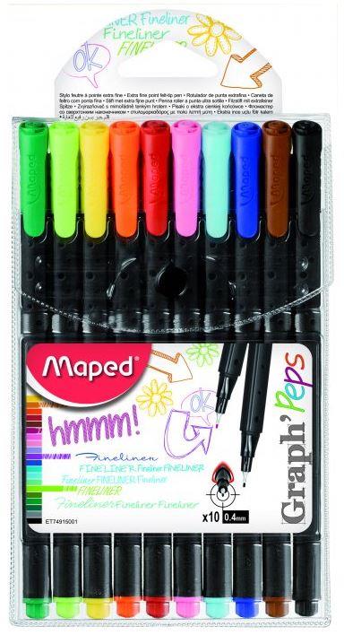 FINELINER: GRAPH PEPS, 10 PENS/CASE, BOX WITH CONTENT