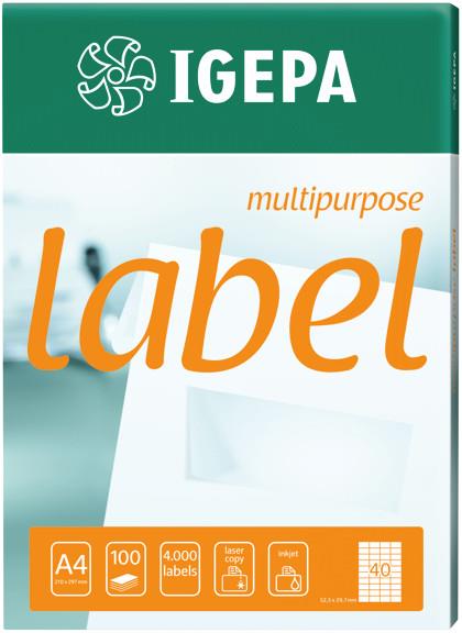 Self-adhesive label 70.0x67.7 IGEPA