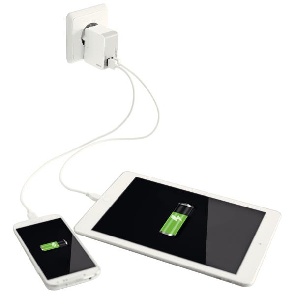 Wall Charger Leitz Complete with USB to the socket, 2xUSB, 12W
