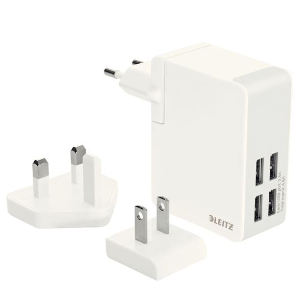 Wall Charger Leitz Complete with USB to the socket, 4xUSB, 24W
