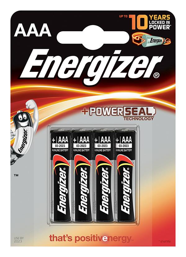 Baterie, ENERGIZER ZÃ¡kladna Power Seal, AAA, LR03, 1,5 V, 4 ks