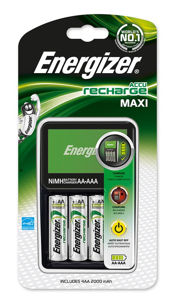 ENERGIZER Maxi nabÃ­jeÄka + 4 ks Extreme AA dobÃ­jecÃ­mi bateriemi zahrnuty