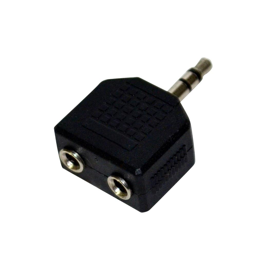 Vakoss Adapter audio minijack 3,5mm M -> 2x minijack 3,5mm F TC-A111K black