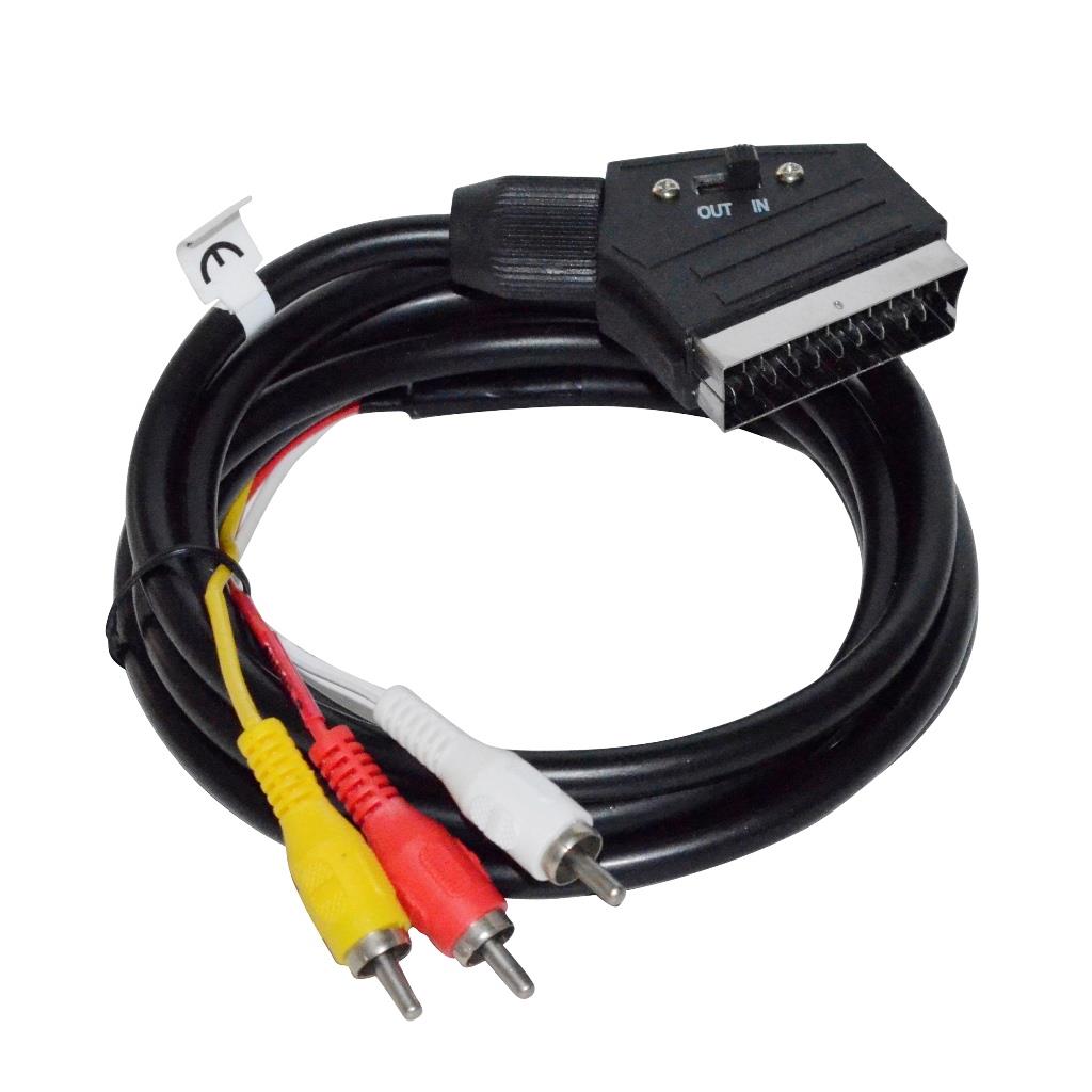 Vakoss Bidirectional cable SCART -> 3x RCA M 2m TC-A770K black