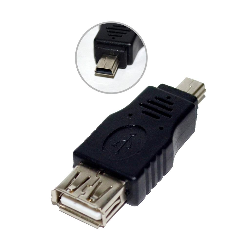 Vakoss Adapter USB 2.0 AF -> mini USB BM TC-U119K black