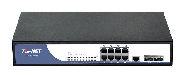 TG-Net GbE Managed Switch 8 1000MBaseT, 2 1000BaseX SFP