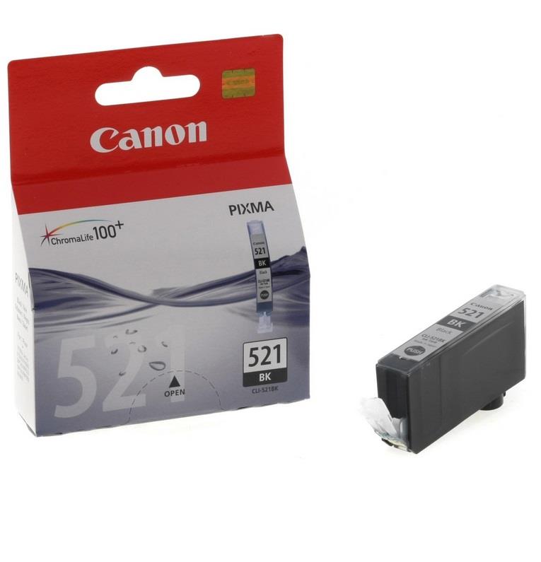 Inkoust Canon CLI521BK black blister se zabezpeÄenÃ­m | iP3600/iP4600/MP540/MP620