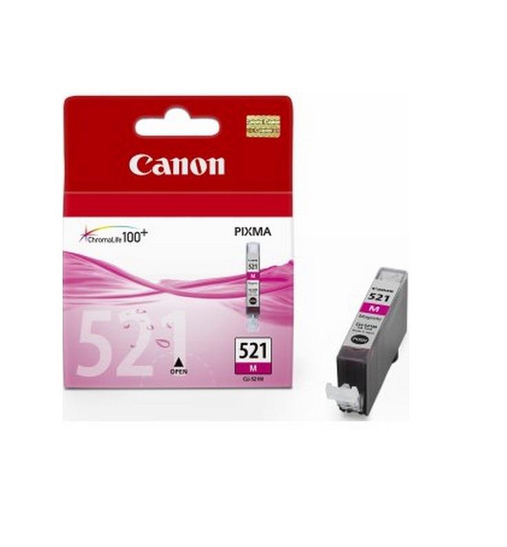 Inkoust Canon CLI521M magenta blister se zabezpeÄenÃ­m | iP3600/iP4600/MP540/MP62