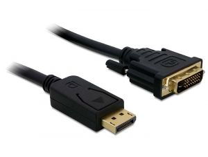 Delock kabel Displayport -> DVI 24+1 m/m 1m pozlacenÃ½