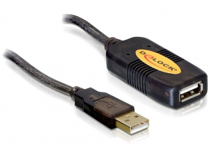 Delock prodluÅ¾ovacÃ­ kabel USB 2.0 A samec-samice k aktivnÃ­mu pÅipojenÃ­ 10m