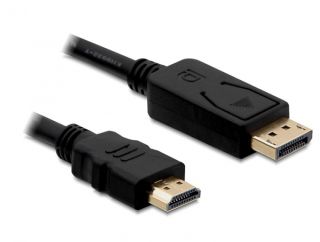 Delock kabel Displayport (M) -> HDMI (M) 2m pozlacenÃ½