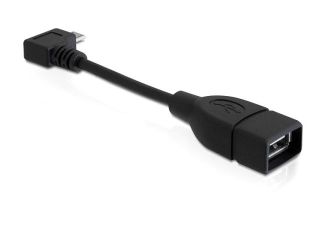 Delock kabel USB micro-B samec pravoÃºhlÃ½ -> USB 2.0-A samice OTG 11cm