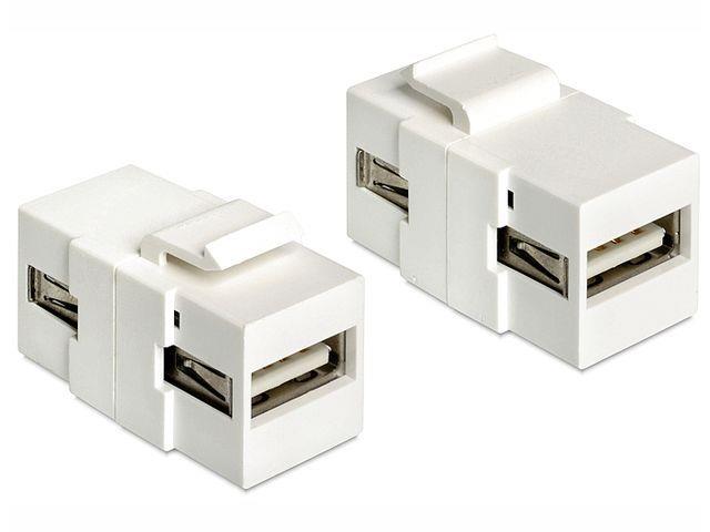 Delock Keystone modul USB 2.0 A (F) > USB 2.0 A (F)