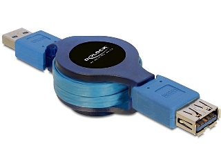 Delock prodluÅ¾ovacÃ­ kabel USB 3.0, svinutÃ½, 1m
