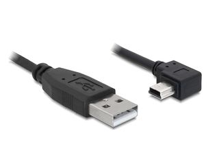 Delock kabel USB 2.0-A samec > USB mini-B 5pin samec, uhlovÃ½ 2m