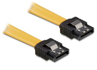 Delock Serial ATA II 20 cm datovÃ½ kabel, rovnÃ½, kovovÃ½, Å¾lutÃ½
