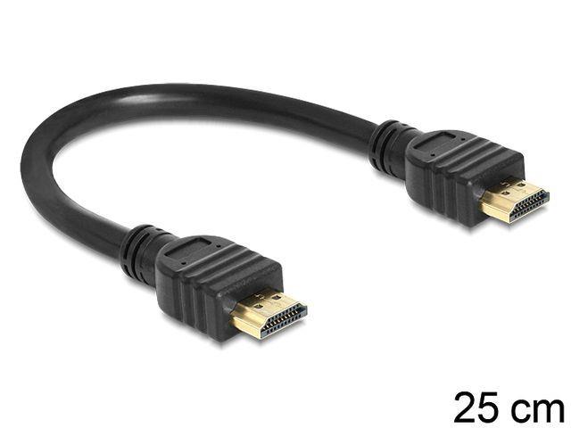 Delock kabel High Speed HDMI V1.4 s ethernetem samec/samec, 0.25m