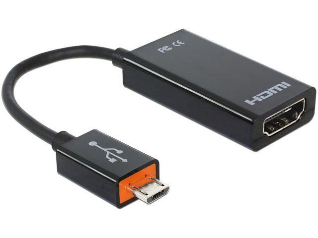 Delock adaptÃ©r SlimPort/MyDP samec > High Speed HDMI samice + USB Micro-B samice