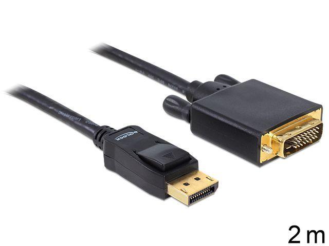 Delock kabel Displayport -> DVI 24+1 m/m 2m pozlacenÃ½