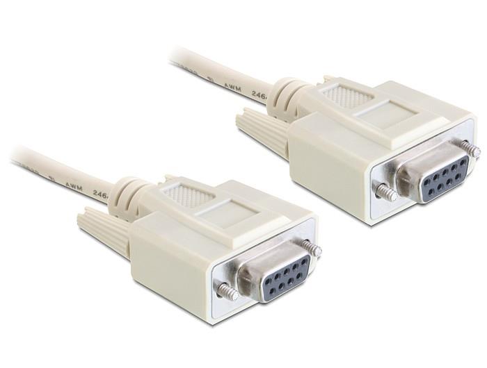 Delock kabel serial Null Modem 9F/9F RS232, 1.8m