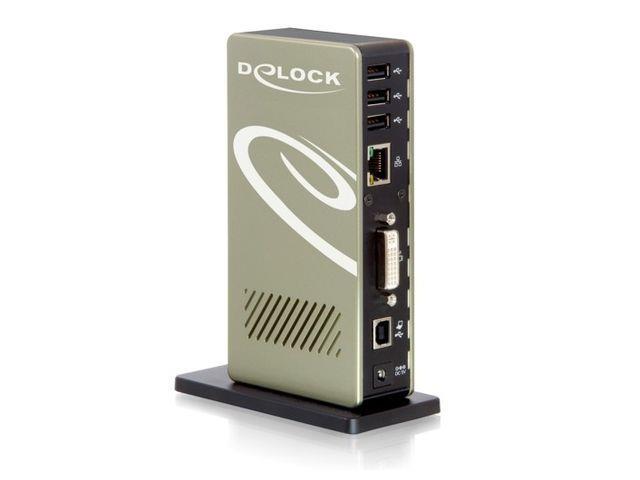 Delock replikÃ¡tor portÅ¯ USB 2.0 (4x USB, DVI-I, LAN)