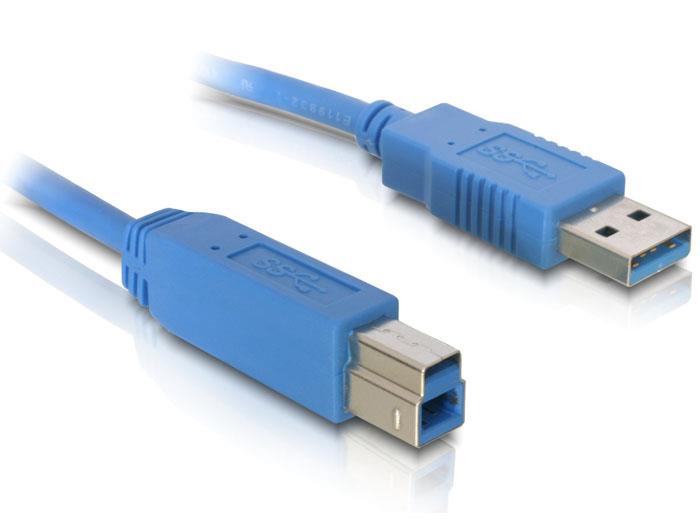 Delock kabel USB 3.0 AM -> USB 3.0 BM, 1m, modrÃ½