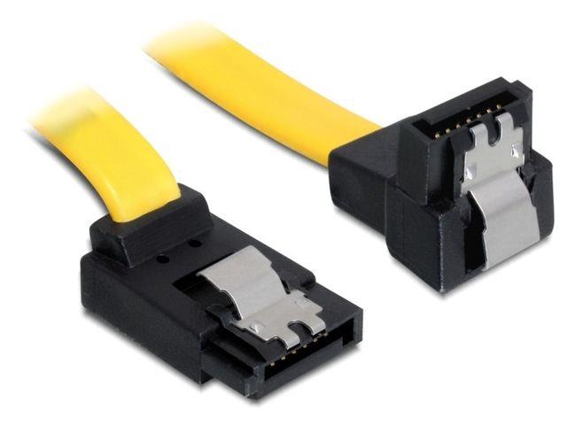 Delock Cable SATA 6 Gb/s up/down metal 30 cm yellow