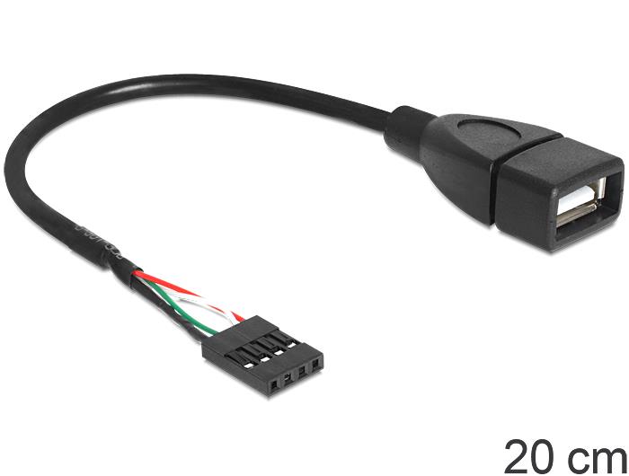 Delock kabel USB AF 2.0 -> Pin Header 20cm