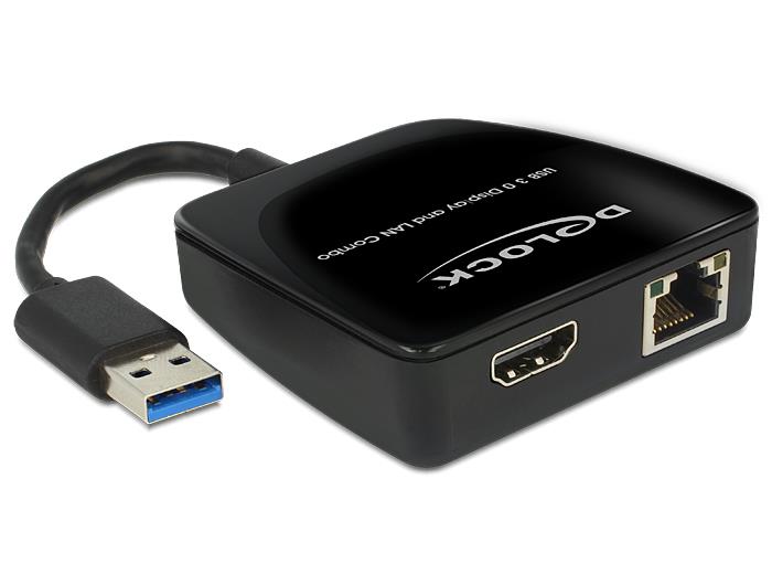 Delock adaptÃ©r USB 3.0 > HDMI + Gigabit LAN