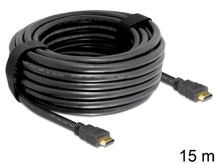 Delock kabel High Speed HDMI s Ethernetem - HDMI A samec > HDMI A samec, 15 m