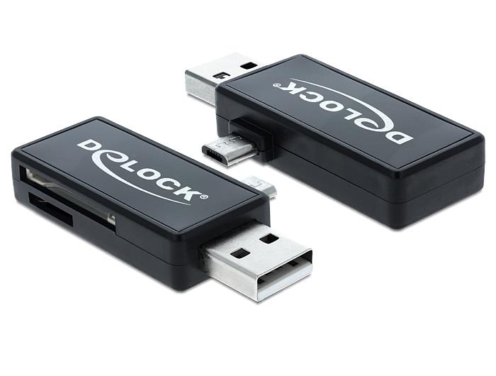 Delock ÄteÄka karet Micro USB OTG + USB A (M)