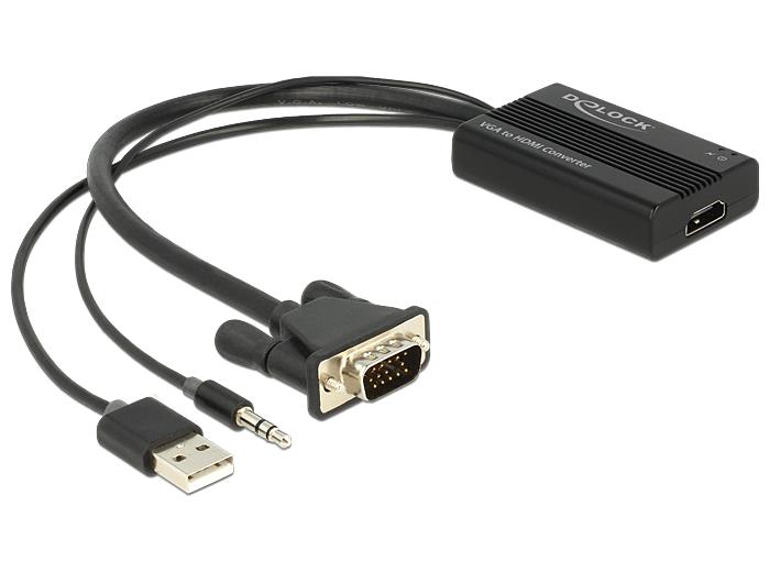 Delock adaptÃ©r VGA na HDMI s funkcÃ­ audio