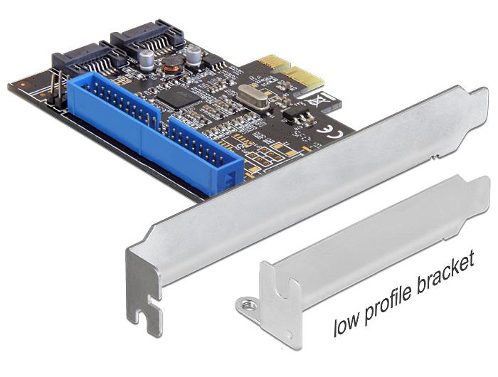 Delock PCI Express Card > 2 x internal SATA 6 Gb/s + 1 x internal IDE