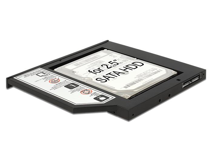 Delock Slim SATA 5.25" Installation Frame for 1 x 2.5" SATA HDD up to 9.5 mm