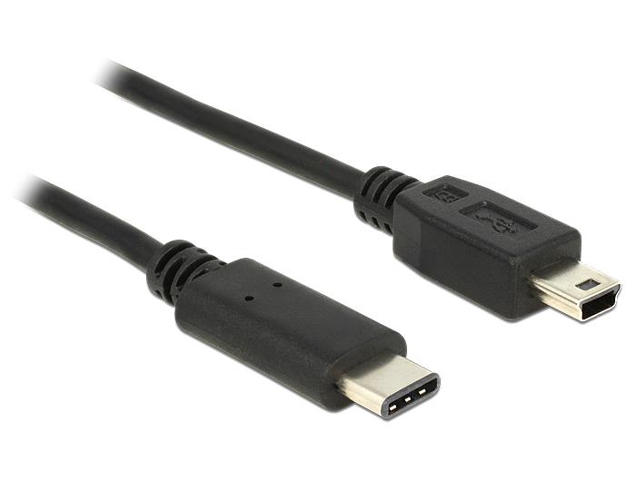Delock Cable USB Type-Câ¢ 2.0 male > USB 2.0 type Mini-B male 1m black